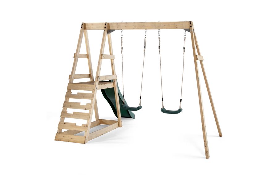 Plum wooden clearance swing set