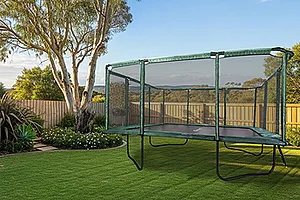 GeeTramp Force 14ft x 16ft Rectangle Trampoline - Black Edition - Standard - Peace of Mind Bundle image 3