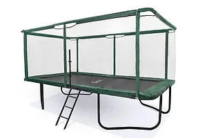 GeeTramp Force 10ft x 17ft Rectangle Trampoline - Black Edition - High Bounce with AU Springs - Family Fun Bundle image 2