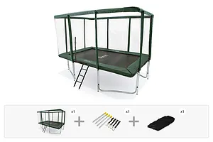 GeeTramp Force 7ft x 10ft Rectangle Trampoline - Peace of Mind Bundle image 1