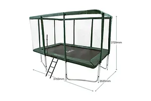 GeeTramp Force 8ft x 12ft Rectangle Trampoline - High Bounce - Peace of Mind Bundle image 4