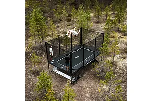 ACON X 17ft Trampoline with Net Enclosure and Ladder - Black - Peak Performance Bundle image 6