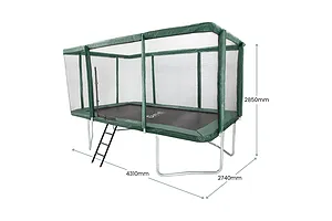 GeeTramp Force 9ft x 14ft Rectangle Trampoline - Standard - Peace of Mind Bundle image 5