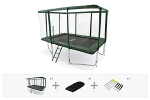 GeeTramp Force 8ft x 12ft Rectangle Trampoline - Standard - Peace of Mind Bundle image 1