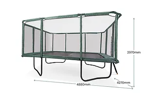 GeeTramp Force 14ft x 16ft Rectangle Trampoline - Black Edition - High Bounce /w AU Springs - Family Fun Bundle image 5