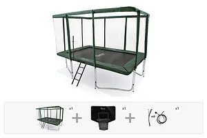 GeeTramp Force 7ft x 10ft Rectangle Trampoline - Family Fun Bundle image 1