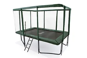 GeeTramp Force 8ft x 12ft Rectangle Trampoline - Black Edition - High Bounce - Family Fun Bundle image 2
