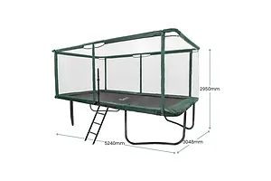 GeeTramp Force 10ft x 17ft Rectangle Trampoline - Black Edition - High Bounce - Family Fun Bundle image 5