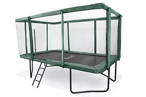 GeeTramp Force 9ft x 14ft Rectangle Trampoline - Black Edition - High Bounce /w AU Springs - Family Fun Bundle image 2