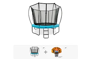 GeeTramp Curve 12ft Round Trampoline - Light Blue (+ 1 Other Product) Bundle image 1
