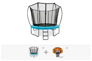 GeeTramp Curve 10ft Round Trampoline - Light Blue (+ 1 Other Product) Bundle image 1