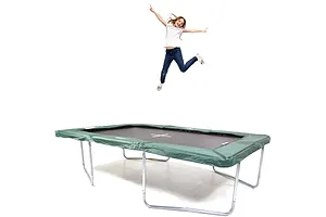 Can an in-ground rectangle trampoline be used above ground?