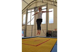 What size is an Olympic trampoline?