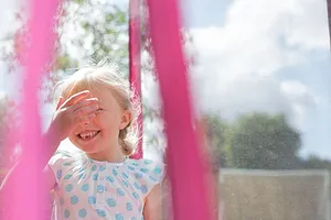 Plum® 4ft Junior Springsafe® Trampoline & Enclosure - Pink image 1181