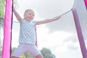 Plum® 4ft Junior Springsafe® Trampoline & Enclosure - Pink image 1182