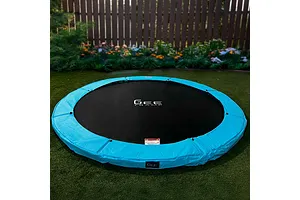 GeeTramp Curve 12ft Round Trampoline In-Ground - Light Blue image 2129