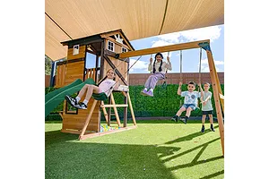 Lifespan Kids Darlington Play Centre & Swing Set with 2.2m Slide - Green image 2280