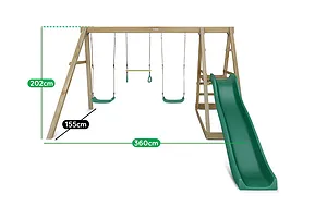 Lifespan Kids Winston 4-Station Timber Swing Set with Slide image 2306