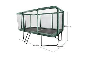 GeeTramp Force 9ft x 14ft Rectangle Trampoline - Black Edition - Standard image 2776