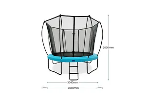 GeeTramp Curve 10ft Round Trampoline - Light Blue image 2789
