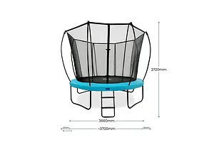 GeeTramp Curve 12ft Round Trampoline - Light Blue image 2790