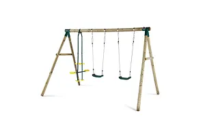 Plum® Colobus Wooden Double Swing Set with Double Glider image 2861