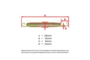 GeeTramp 216x24mm Spring - Gold image 2871