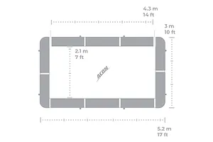 ACON 16 HD PRO (10ft x 17ft) Rectangle Trampoline and Enclosure image 3021