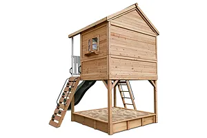Lifespan Kids Winchester Cubby House with 1.45m Elevation Platform and 3m Green Slide image 3151