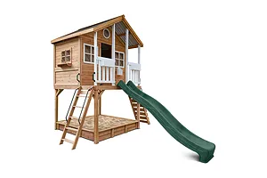 Lifespan Kids Winchester Cubby House with 1.45m Elevation Platform and 3m Green Slide image 3154