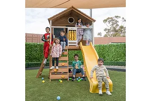 Lifespan Kids Warrigal Cubby House with 2.2m Slide - Yellow image 3179