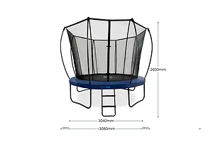 GeeTramp Curve 10ft Round Trampoline - Dark Blue image 3582
