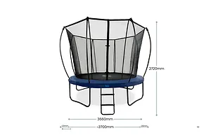 GeeTramp Curve 12ft Round Trampoline - Dark Blue image 3583