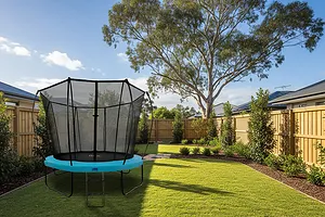 GeeTramp Curve 12ft Round Trampoline - Light Blue image 3588