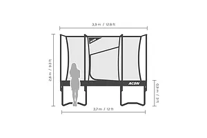 ACON AIR 12ft Round Trampoline with Standard Net - GEN 2.0 image 3758