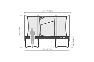 ACON AIR 14ft Round Trampoline with Standard Net - GEN 2.0 image 3763
