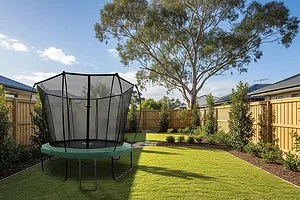 GeeTramp Curve 10ft Round Trampoline - Forest Green image 3894