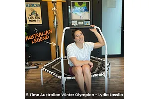 ACON Fitness Rebounder - Hexagon Rebounder Trampoline /w Handle - 55" (1.41m) White image 4188