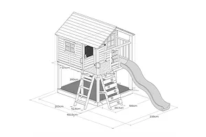 Lifespan Kids Warrigal Cubby House with 2.2m Slide - Yellow image 4675