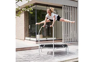 ACON Fitness Rebounder - Hexagon Rebounder Trampoline w/ Handle - 55&amp;quot; (1.41m) White image 4697
