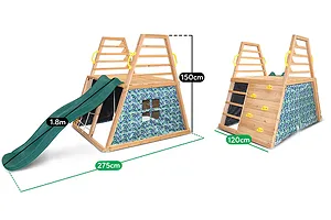 Lifespan Kids Cooper Climb &amp;amp; 1.8m Slide - Green - Ex Display image 4889