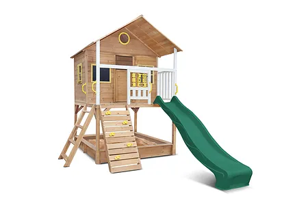 Lifespan Kids Warrigal Cubby House with 2.2m Slide - Green