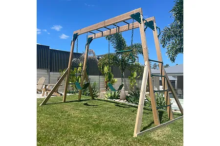 Lifespan Kids Daintree 2-in-1 Monkey Bars & Swing Set