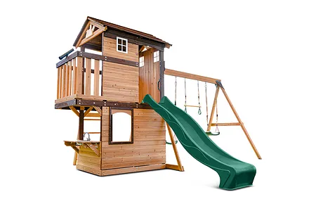 Lifespan Kids Darlington Play Centre & Swing Set with 2.2m Slide - Green