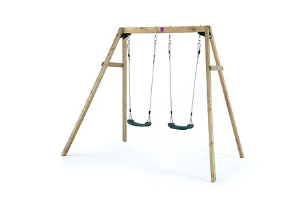 Plum® Wooden Double Swing Set