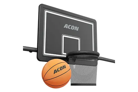 ACON X Basketball Hoop with Back Net for 17ft Rectangle Trampoline