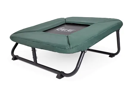 GeeTramp Mini 4ft x 4ft Rectangle Gymnastic Trampoline - Black Edition