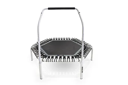 ACON Fitness Rebounder - Hexagon Rebounder Trampoline w/ Handle - 55" (1.41m) White