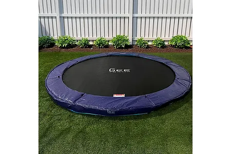 GeeTramp Curve 12ft Round Trampoline In-Ground - Dark Blue