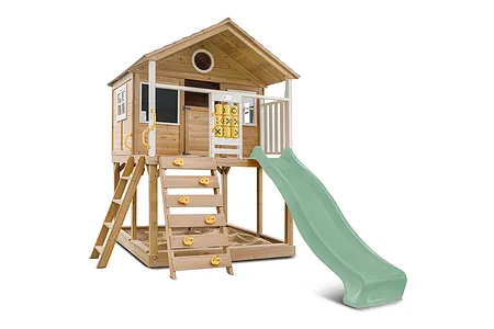 Lifespan Kids Warrigal Cubby House with 2.2m Slide - Pastel Green